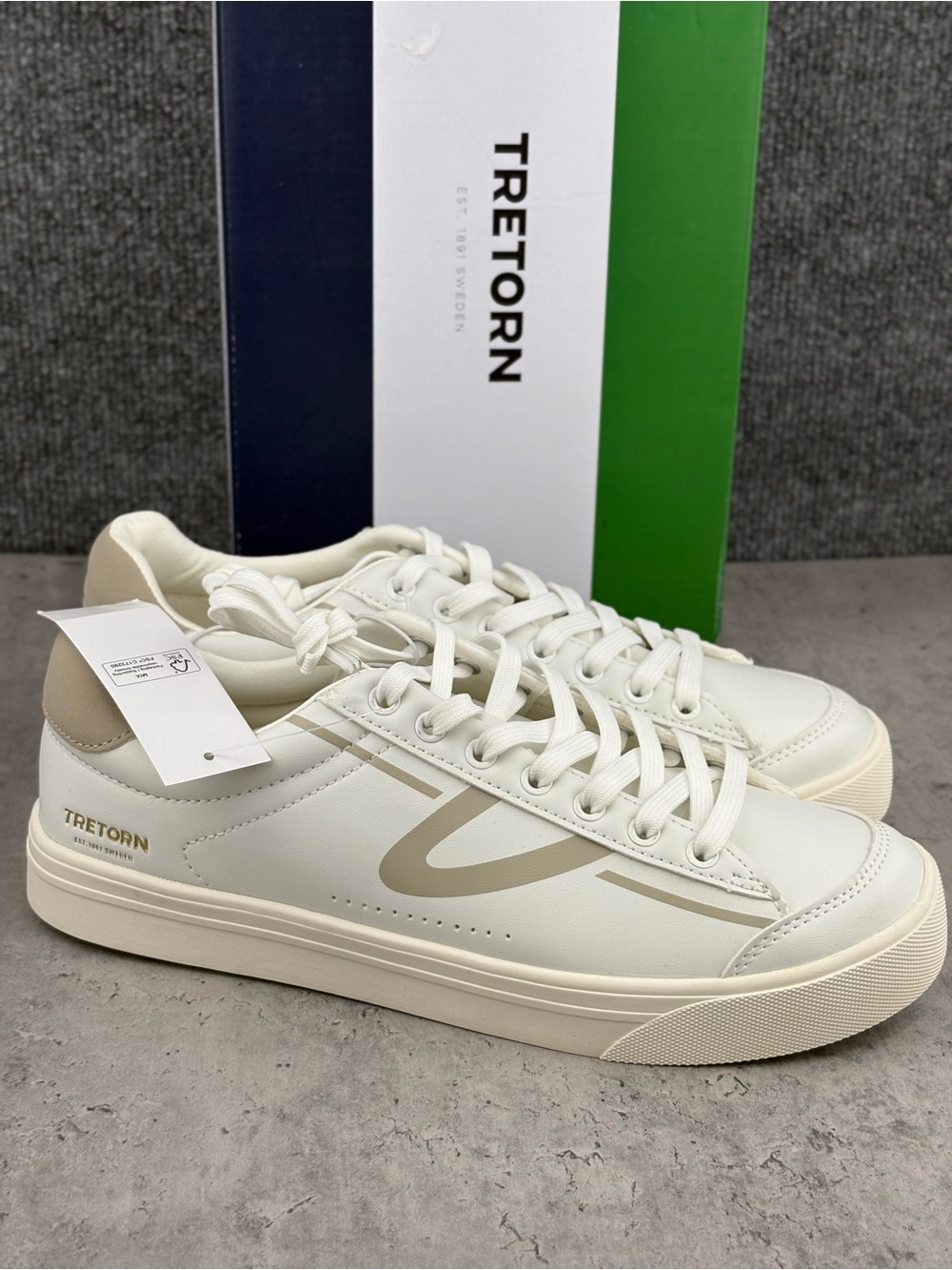 Tretorn “Serve” Women’s White/gray, Size 8.5, Memory Foam Footbed Sneaker NEW!!